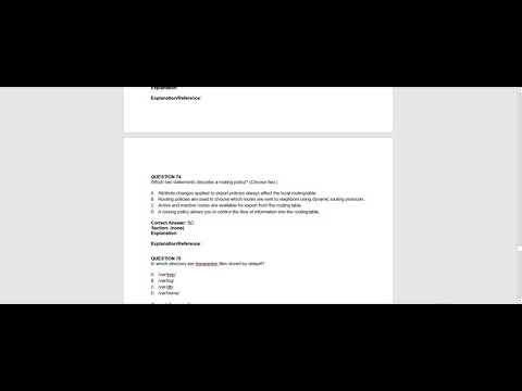 Juniper Networks Certified Associate JN0-103 Exam Preparation | Q51-Q92