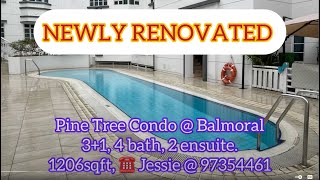FOR RENT-NEWLY RENOVATED PineTree condo @ Balmoral 3+1, 4 bath 2 ensuite. 1206sqft. Jessie 97354461