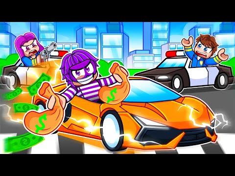 CRIMINAL SPEEDRUNNER vs POLICE OFFICER HUNTERS In DRIVING EMPIRE!