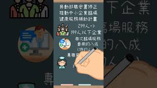 勞動部公告修正推動中小企業臨場健康服務補助計畫|人資忙什麼