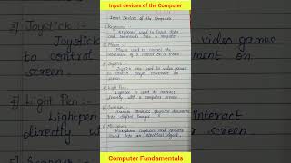 Input Devices of Computer|Input and Output Devices|Computer Fundamentals