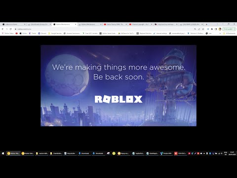 Roblox went down and theres a rare chance that it says were making things more awesome