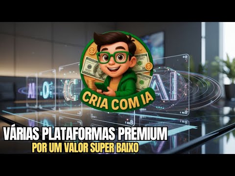 CRIA COM IA - VÁRIAS PLATAFORMAS PRO E ILIMITADAS POR UM PEQUENO VALOR MENSAL