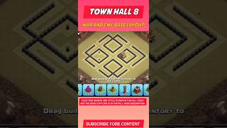 Th8 Best War and Cwl Base #geniusclash #clashofclans