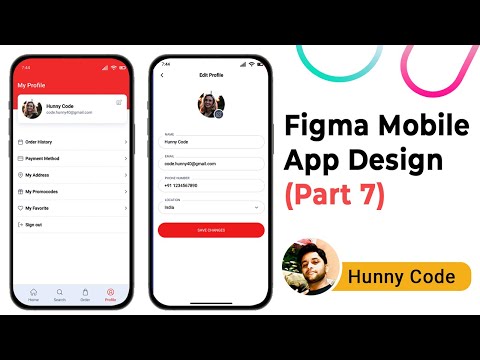Figma Food Mobile App Design (Part 7) in Hindi