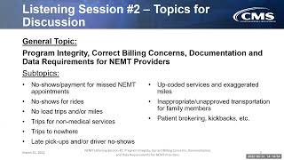 Non-Emergency Medical Transportation (NEMT) Coordination Topics #2 of 4 (Mar. 31, 2022)