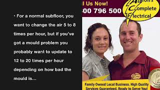What type of fan is best for subfloor Ventillation in Sydney