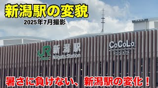 【新潟駅の変貌】暑さに負けない、新潟駅の変化！(2025年7月撮影)