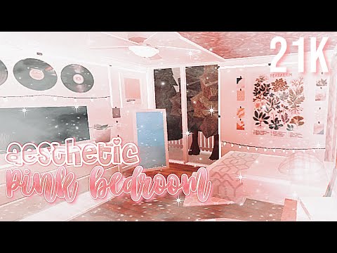 bloxburg | aesthetic pink bedroom mobile speedbuild | 21k | azby ୨୧