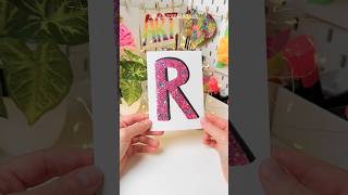 Letter “R” with Glitter Art Technique ✨ #shorts #glitter #glitterart