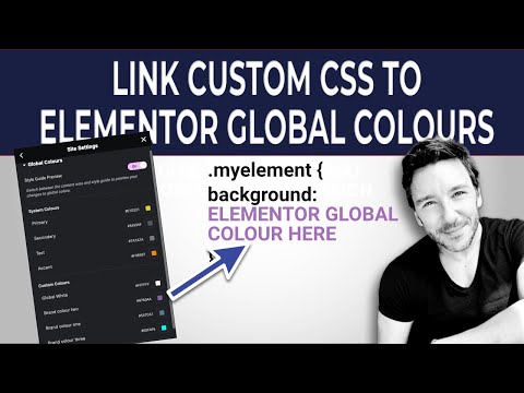 Link your Custom CSS to your Global Colours in Elementor