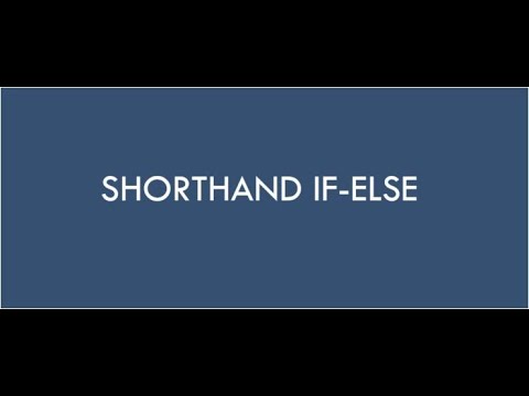 Short hand if and if else statement in python.