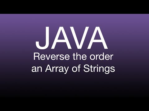 Java made Simple: Reverse a String Array Tutorial