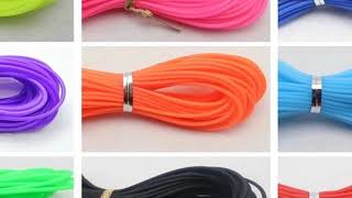 10 Meter 2mm Soft Hollow Rubber Tubing Jewelry Cord Cover Memory Wire