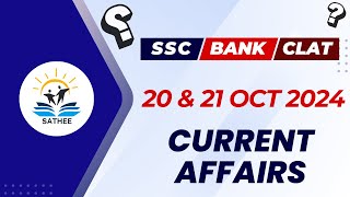 Current Affairs 20 & 21 October 2024 (English)