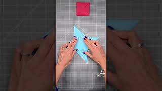 DIY Origami Ddakji 🟥🟦 Squid Game #squidgame#ddakji#diyddakji#squidgamenetflix#origami#crafts