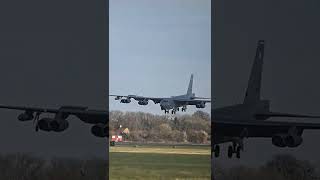 Buff landing during gusty winds #b52 #landing