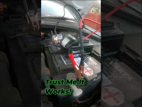 How To Start A Car With a Drill Battery - It really works #lifehacks #shorts #smartthinking