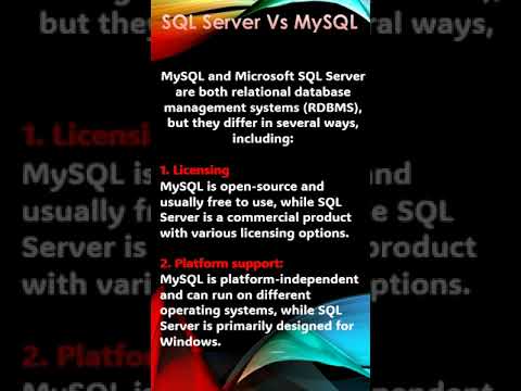 SQL Server Vs MySQL | 5 Key Differences #shorts #shortvideo #sql #datascience