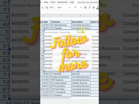 Create Scrolling Table in Google Sheets #exceltutorial #shorts #excelshortcuts
