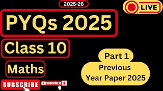 Class 10 Maths | PYQs Set 1 2025  | Part 1 | #class10 #mathsclass10  ncert by Dk Yadav