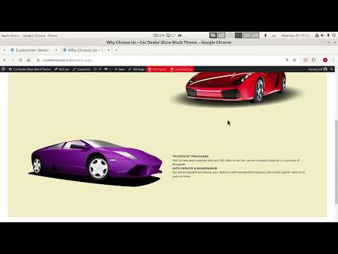 WordPress Theme for Car Dealerships with FSE, Custom Fields, Search Bar  & Live Visual Editor Design