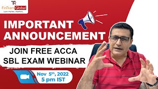 ⭐️ Join FREE ACCA SBL Exam Webinar | ACCA SBL Live Session| ACCA Strategic Business Leader (SBL)
