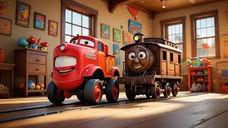 Three Toy Trains Chug Along the Track | Counting & Vehicle Song for Kids | Rhymes and Learning Fun