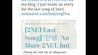 [2NE1 Last Song on BLOG] Goodbye! @wordpressdotcom