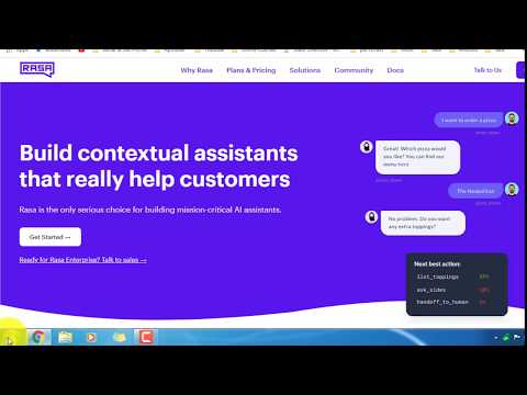 How to install RASA X in windows 7 with Demo 2020