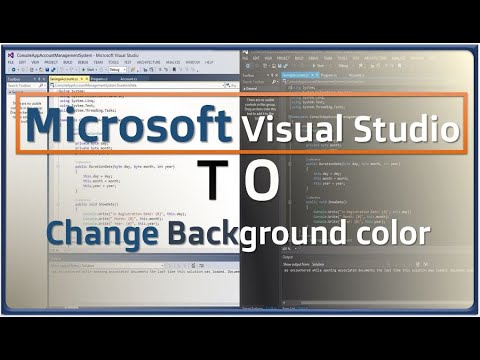 How to Change Background color in Microsoft Visual Studio from Light to Dark @GitTecH IT