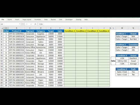 If Formula in Excel with Multiple Conditions | Excel IF Function | Excel Tutorial