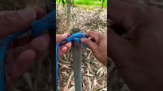 วิธีผูกเชือกขับเสาเหล็กที่มีความลื่น #tiearope #knot #ดึงเชือก #diy #ต่อเชือก #rope #วิธีผูกเชือก