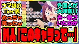 ウマ娘『あのキャラの外国での評価がヤバすぎる…海外トレーナーニキ達から見たウマ娘のキャラTier表』に対するみんなの反応集 まとめ ウマ娘プリティーダービー レイミン