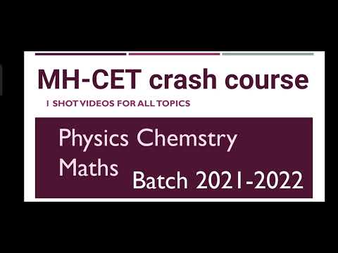 MHTCET CRASH COURSE #mhcet 2022-2022