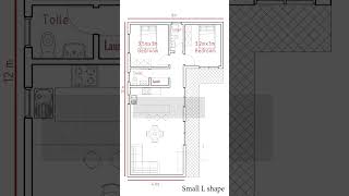 Small L shaped house | Floor plan