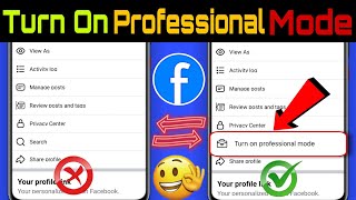 Facebook Profile Turn On Professional Mode Option Not Showing | Turn On Professional Mode Missing