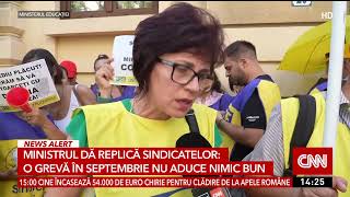 Profesorii revoltați, protest în fața Ministerului Educației