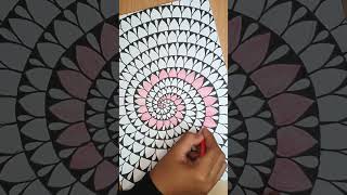 Spiral Colorful Art🌺🌺🌿 #artsbyhena #shorts #zentangle #doodle #zendoodles #pattern