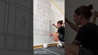 How I Do First Lines (For BIG Murals)