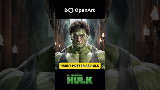 ❓WHEN HARRY POTTER MEET HULK⁉️#openart #harrypotter #ai #aiart #marvel #forfun