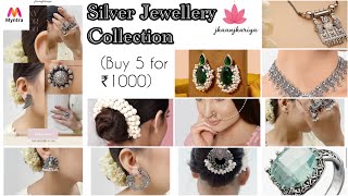 Silver Jewellery Collection | Jhaanjhariya | buy 5 for ₹1000 only | Myntra Jewellery Collection