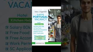 Europe Vacancy #portugal #europejobs #tamiljobs #abroadjobs #gulfjobs #singaporejobs