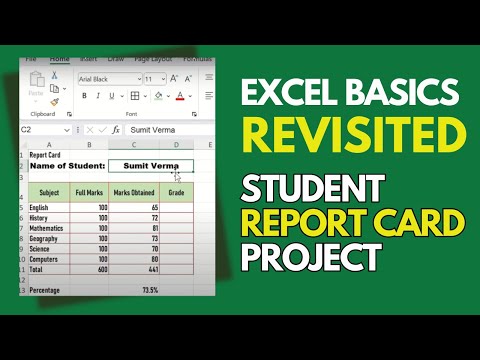 Excel Basic Operations Revisited | Report Card Project