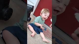excuse my voice but, I could listen to him all day 💕 #babyaxel #babyshorts #babylaughs