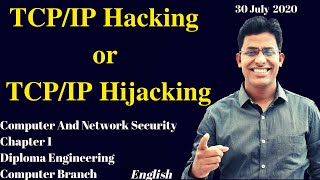 TCP/IP Hacking | TCP/IP Hijacking| Computer And Network Security | Chapter 1 | English