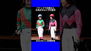 京都パドックで永島まなみと今村聖奈がお隣さんになったとき #永島まなみ #今村聖奈 #競馬 #jra #shorts