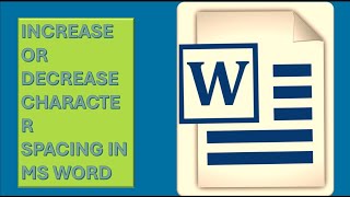 How to Increase or Decrease Character Spacing in MS Word | Improve Text Readability & Design ✍️🔠