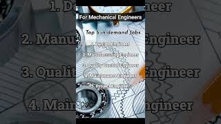 5 Most in-demand Jobs for Mechanical Engineers.