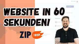 Wordpress Website mit KI erstellen | In 60 Sekunden mit ZipWP